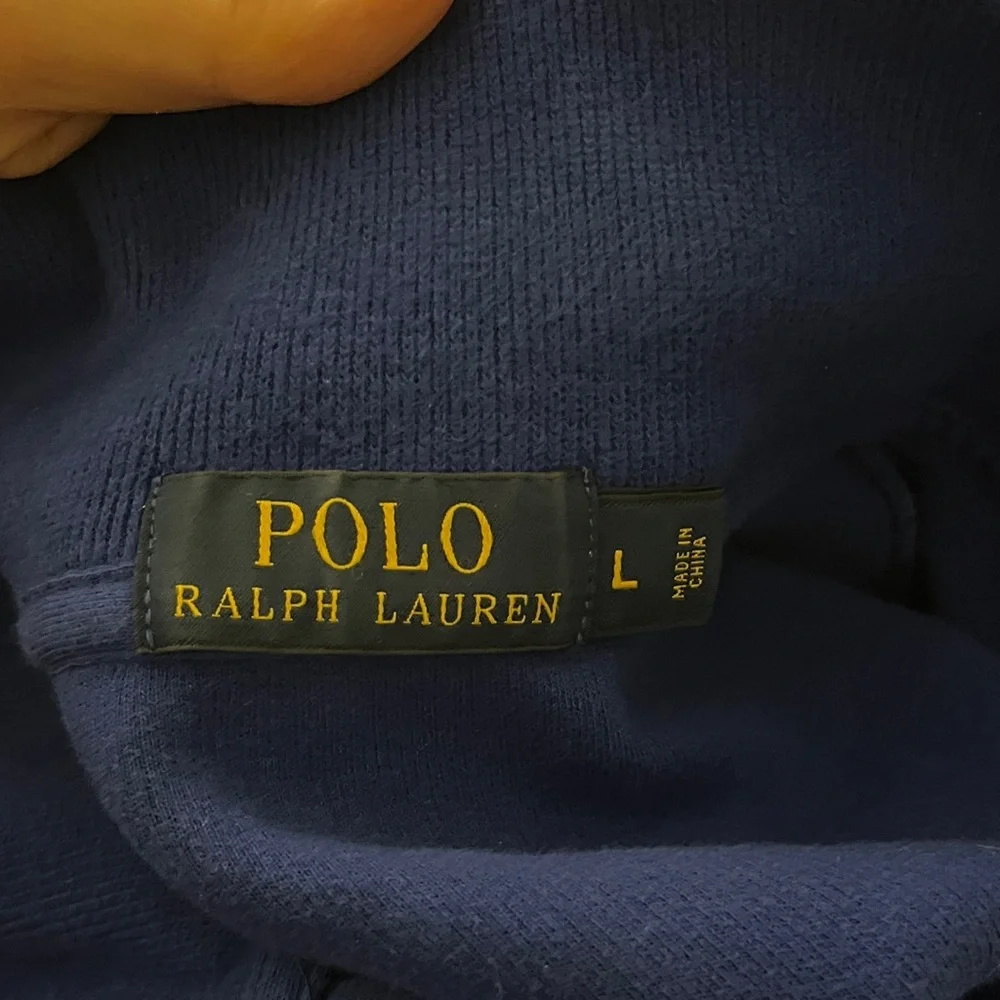 NWOT! Ralph Lauren Men's Blue Quarter-Zip Sweatshirt - Picture 6 of 6